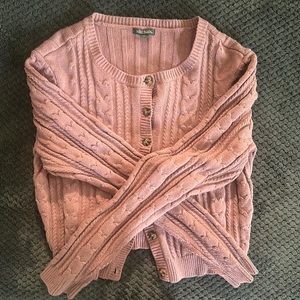 Wild fable, pink/salmon cardigan sweater